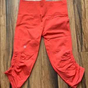 Orange lululemon ebb to street
